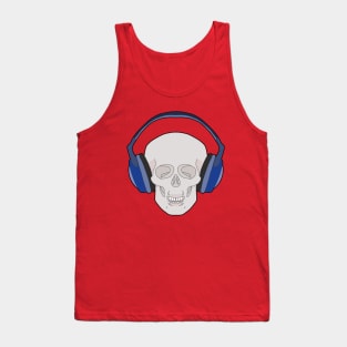 Headset Skull Tank Top